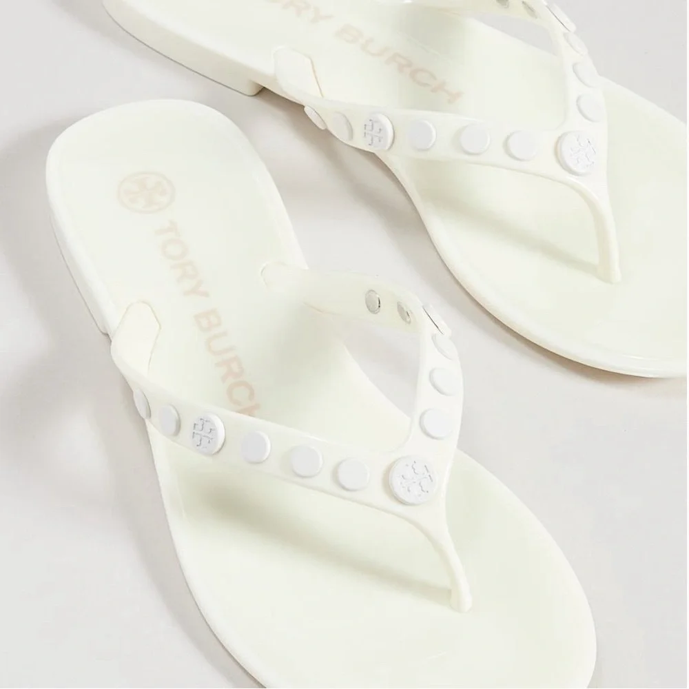 Tory Burch Studded Jelly Flip Flops